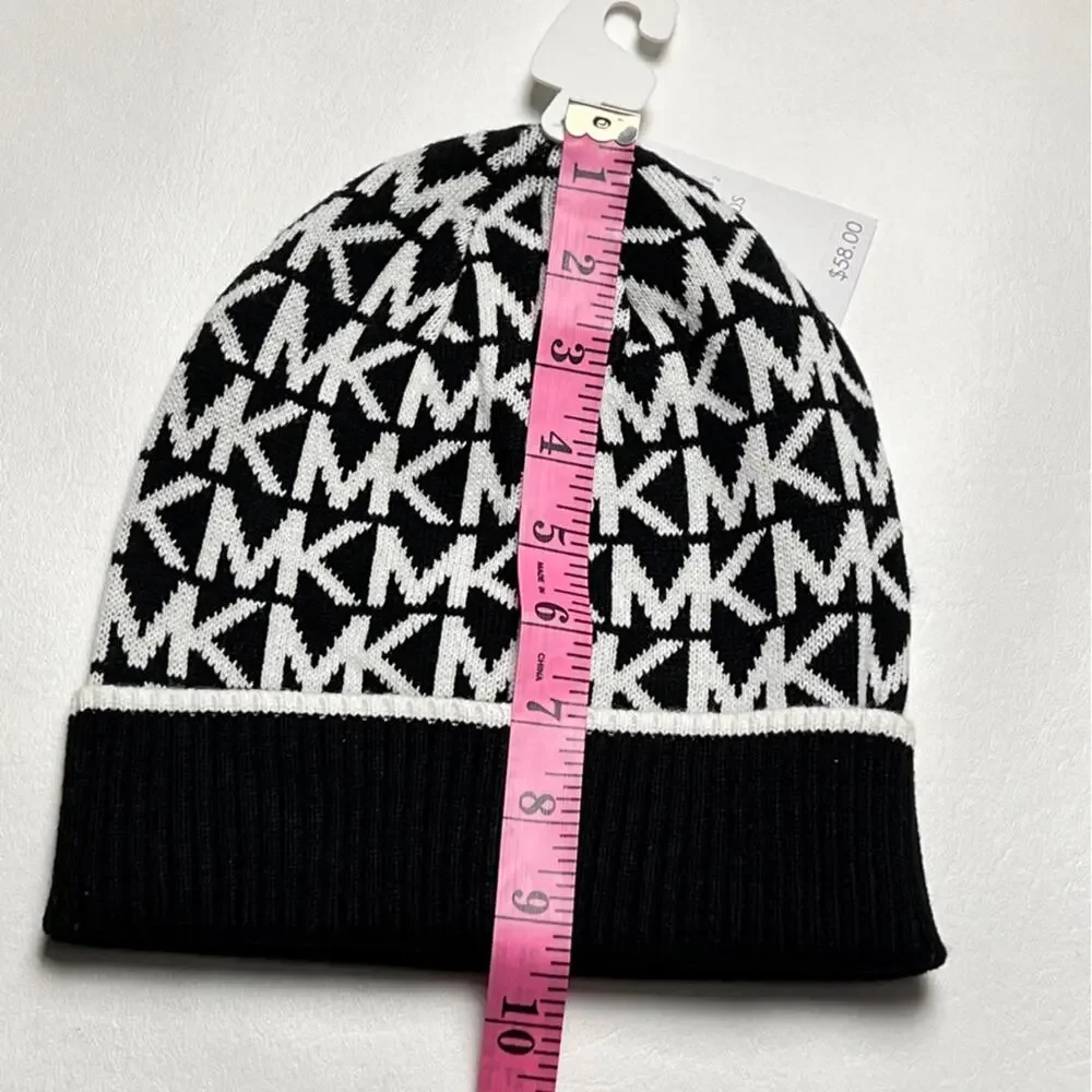 Michael Kors MK  Classic Pattern Women's Cold Weather Winter Beanie Logo Hat
